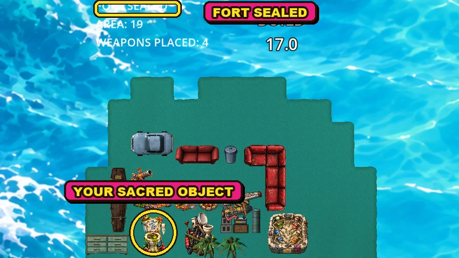 A sealed fort built around the Sacred Object