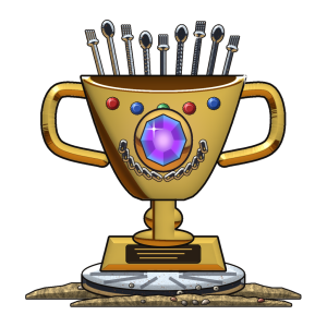 Golden Garbage Cup Sacred Object